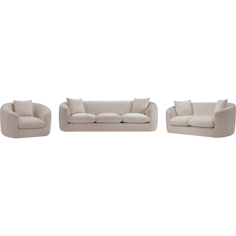 Meridian Penelope Beige Chenille Fabric Chair IMAGE 9