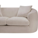 Meridian Penelope Beige Chenille Fabric Loveseat IMAGE 10