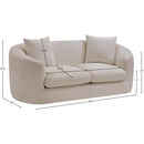 Meridian Penelope Beige Chenille Fabric Loveseat IMAGE 14