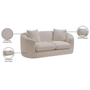 Meridian Penelope Beige Chenille Fabric Loveseat IMAGE 15