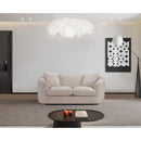 Meridian Penelope Beige Chenille Fabric Loveseat IMAGE 2