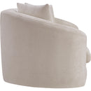 Meridian Penelope Beige Chenille Fabric Loveseat IMAGE 4