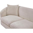 Meridian Penelope Beige Chenille Fabric Loveseat IMAGE 8