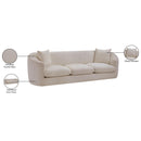 Meridian Penelope Beige Chenille Fabric Sofa IMAGE 15