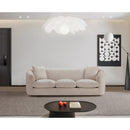 Meridian Penelope Beige Chenille Fabric Sofa IMAGE 2