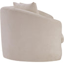 Meridian Penelope Beige Chenille Fabric Sofa IMAGE 4