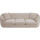 Meridian Penelope Beige Chenille Fabric Sofa IMAGE 6