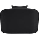 Meridian Penelope Black Chenille Fabric Chair IMAGE 5