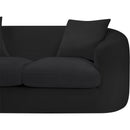 Meridian Penelope Black Chenille Fabric Loveseat IMAGE 10