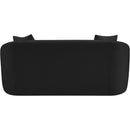 Meridian Penelope Black Chenille Fabric Loveseat IMAGE 5