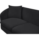 Meridian Penelope Black Chenille Fabric Loveseat IMAGE 8