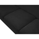 Meridian Penelope Black Chenille Fabric Sofa IMAGE 10