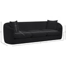 Meridian Penelope Black Chenille Fabric Sofa IMAGE 14