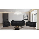 Meridian Penelope Black Chenille Fabric Sofa IMAGE 16