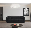 Meridian Penelope Black Chenille Fabric Sofa IMAGE 2