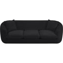 Meridian Penelope Black Chenille Fabric Sofa IMAGE 6