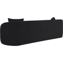 Meridian Penelope Black Chenille Fabric Sofa IMAGE 7