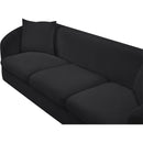Meridian Penelope Black Chenille Fabric Sofa IMAGE 8