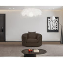 Meridian Penelope Brown Chenille Fabric Chair IMAGE 2