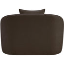 Meridian Penelope Brown Chenille Fabric Chair IMAGE 5