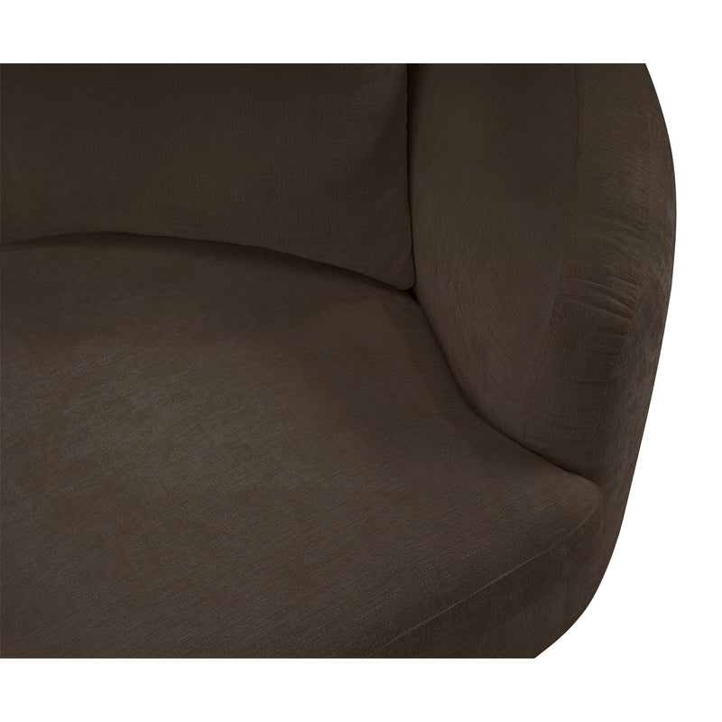 Meridian Penelope Brown Chenille Fabric Chair IMAGE 8