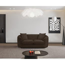 Meridian Penelope Brown Chenille Fabric Loveseat IMAGE 2