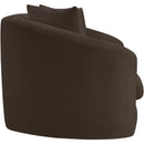 Meridian Penelope Brown Chenille Fabric Loveseat IMAGE 4