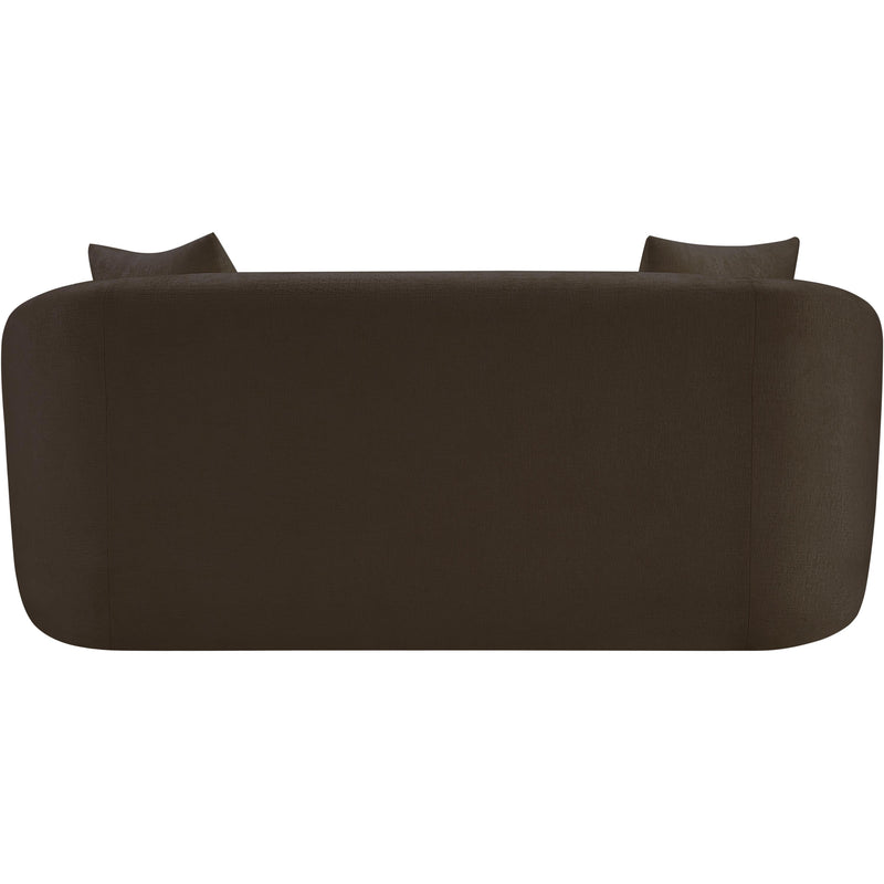 Meridian Penelope Brown Chenille Fabric Loveseat IMAGE 5
