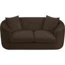 Meridian Penelope Brown Chenille Fabric Loveseat IMAGE 6