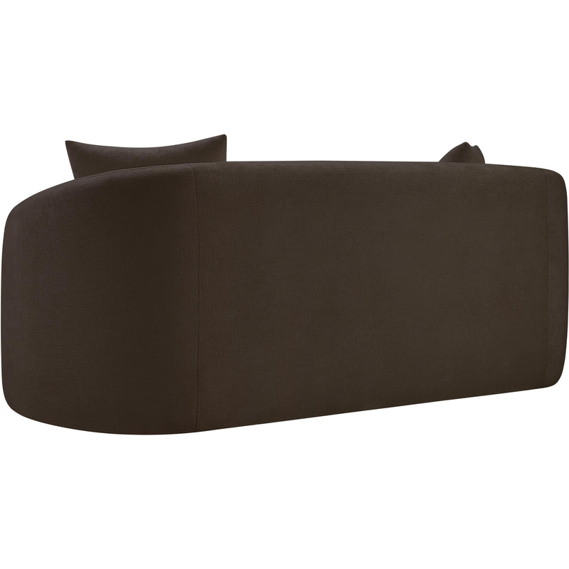 Meridian Penelope Brown Chenille Fabric Loveseat IMAGE 7