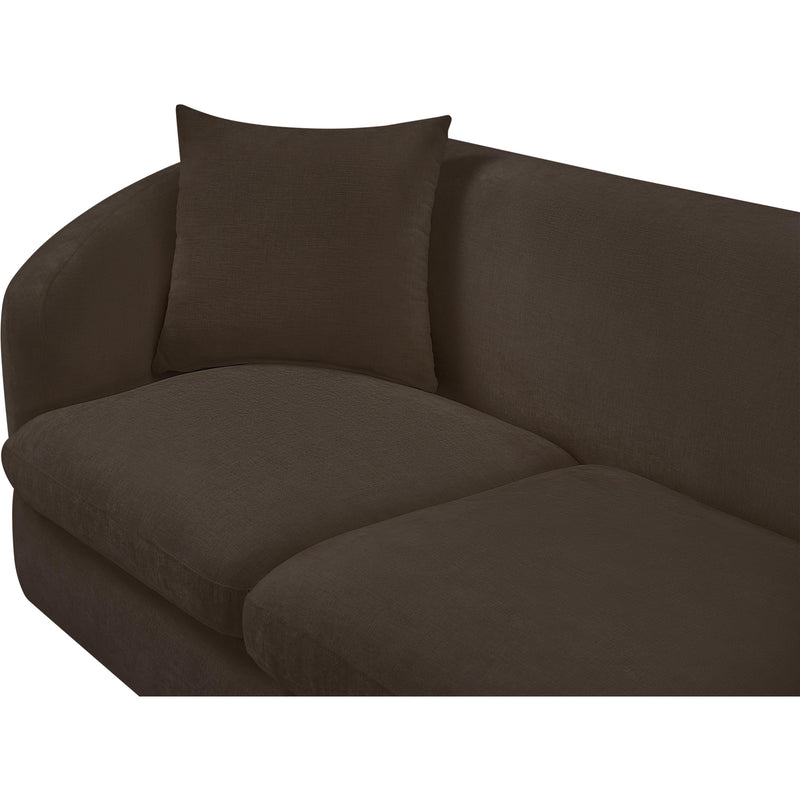 Meridian Penelope Brown Chenille Fabric Loveseat IMAGE 8