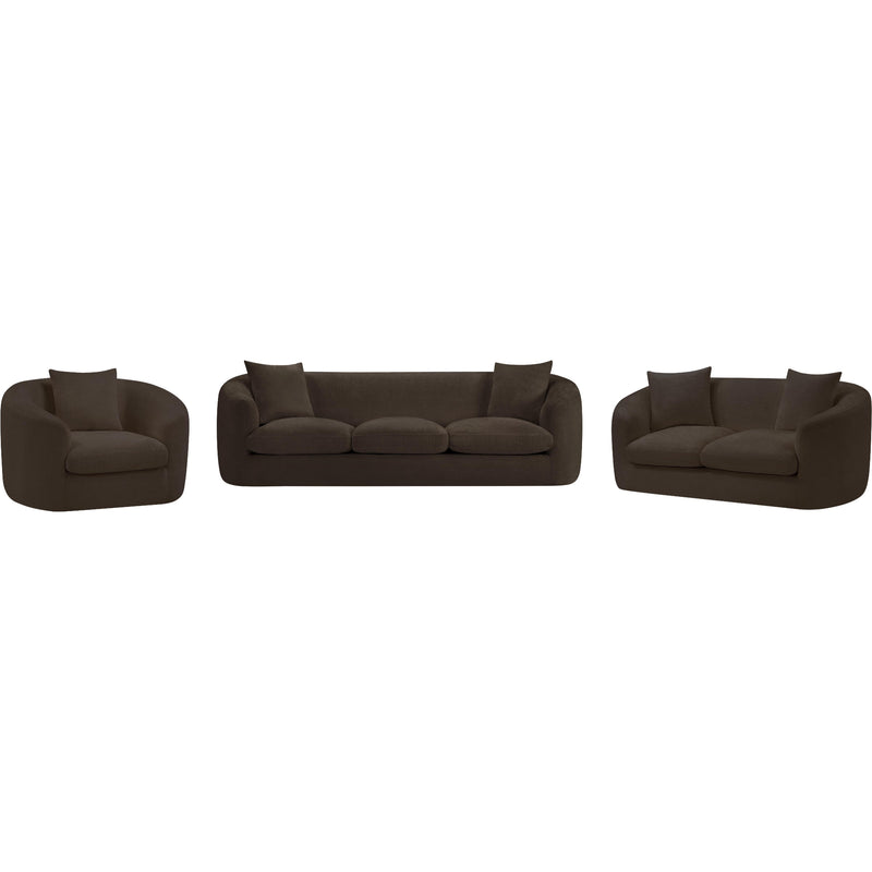 Meridian Penelope Brown Chenille Fabric Sofa IMAGE 11