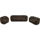 Meridian Penelope Brown Chenille Fabric Sofa IMAGE 12