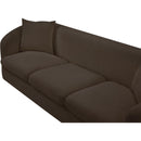 Meridian Penelope Brown Chenille Fabric Sofa IMAGE 8