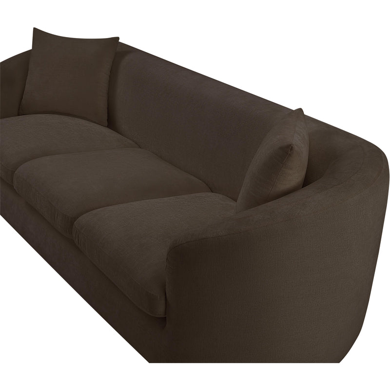 Meridian Penelope Brown Chenille Fabric Sofa IMAGE 9