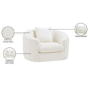Meridian Penelope Cream Chenille Fabric Chair IMAGE 13
