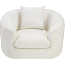 Meridian Penelope Cream Chenille Fabric Chair IMAGE 6