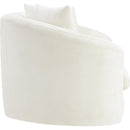 Meridian Penelope Cream Chenille Fabric Loveseat IMAGE 4