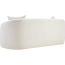 Meridian Penelope Cream Chenille Fabric Loveseat IMAGE 7