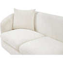Meridian Penelope Cream Chenille Fabric Loveseat IMAGE 8