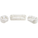 Meridian Penelope Cream Chenille Fabric Sofa IMAGE 12