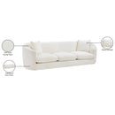 Meridian Penelope Cream Chenille Fabric Sofa IMAGE 15