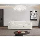 Meridian Penelope Cream Chenille Fabric Sofa IMAGE 2