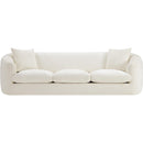 Meridian Penelope Cream Chenille Fabric Sofa IMAGE 3