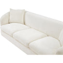 Meridian Penelope Cream Chenille Fabric Sofa IMAGE 8