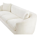 Meridian Penelope Cream Chenille Fabric Sofa IMAGE 9