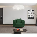 Meridian Penelope Green Chenille Fabric Chair IMAGE 2