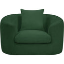 Meridian Penelope Green Chenille Fabric Chair IMAGE 3