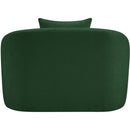 Meridian Penelope Green Chenille Fabric Chair IMAGE 5