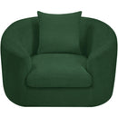 Meridian Penelope Green Chenille Fabric Chair IMAGE 6